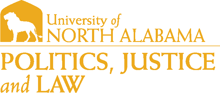 College of Arts and Sciences - Politics Justice and Law Logo - Gold - Version 1